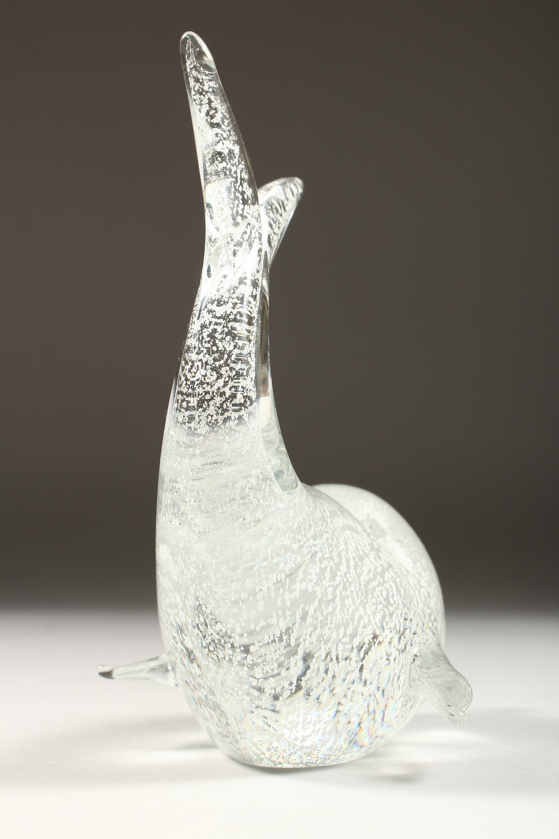 A SPECKLED GLASS DOLPHIN 6ins high. - Image 5 of 6