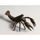 A LARGE JAPANESE BRONZE CRAYFISH 3.5ins