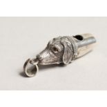 A NOVELTY SILVER FROG WHISTLE