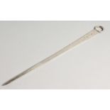 A RARE GEORGE III CHESTER 1776 SKEWER 12ins long, maker John Walley.