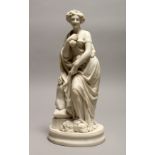 A PARIAN CLASSICAL FEMALE FIGURE 12ins high