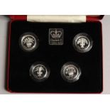 ROYAL MINT 1984 - 1987 UNITED KINGDOM £1.00 SILVER PROOF COLLECTION, in a case issued by the Royal