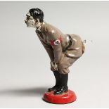 A REPLICA PAINTED FIGURE OF HITLER 4.5ins