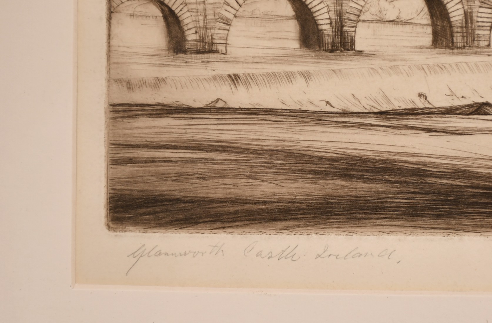 Job Nixon, 'Glanworth Castle, Ireland', etching, signed, dated, and inscribed in pencil, 9" x 16", - Image 3 of 6