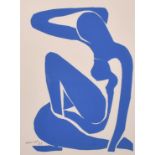 After Matisse, a lithograph of 'Nu Bleu I', 23" x 17".