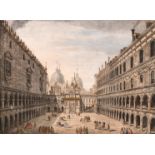 A set of four hand-coloured engravings of Venetian scenes, each 10.5" x 14" (4).