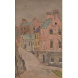 Early 20th Century French Post-Impressionist School, A town scene, oil on board, 12.5" x 8".