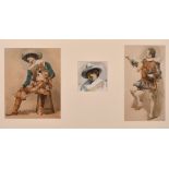 William Mainwaring Palin, A collection of three studies of an Italian Cavalier, housed in a single