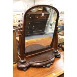 A large 19th century mahogany dressing table mirror.