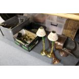 A large quantity of copper and brass ware etc.