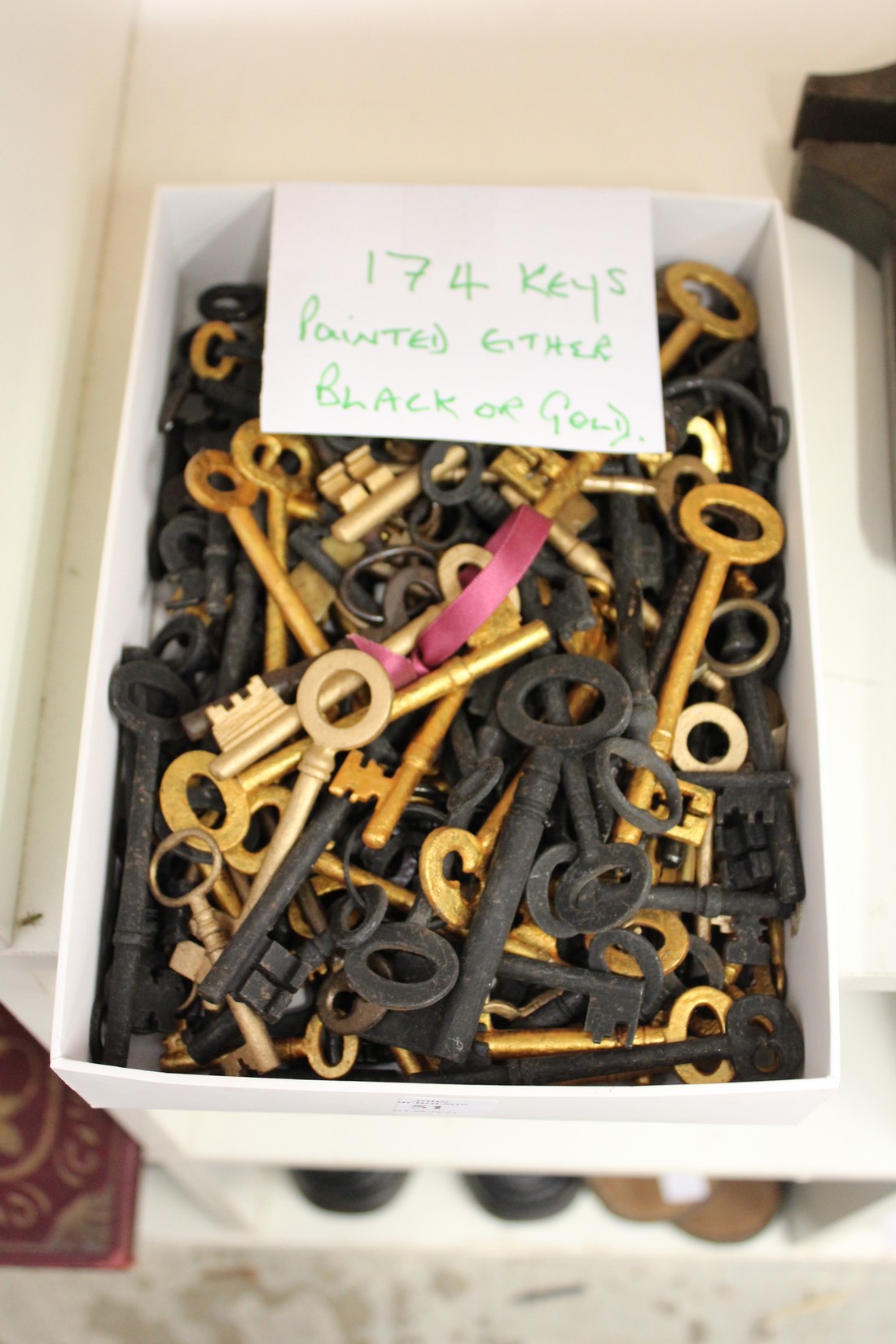 A box of old keys, in excess of a hundred and fifty keys.