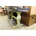 A painted pine refectory style table.