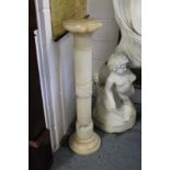 A pair of alabaster columns.