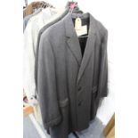 A gentlemen's Aquascutum grey wool overcoat.