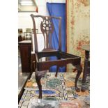 A good pair of George III mahogany chair frames.