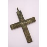 A large bronze cross.