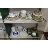 Royal Crown Derby, floral decorated teacups and saucers and other decorative china.