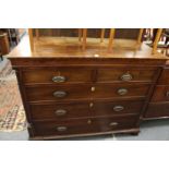 A 19th century mahogany straight front chest of drawers.