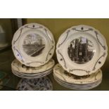 A set of twelve Wedgwood plates, Old London Views.