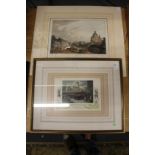 Departure of the Grenadier Guards colour print and an unframed print of Waterloo.