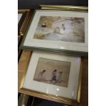 A group of five prints after William Russell Flint together with a similar print.