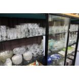 A large quantity of glassware.