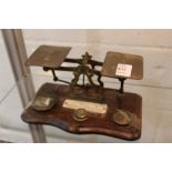 Postal scales and weights.