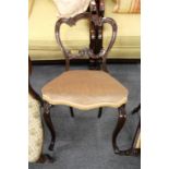A Victorian rosewood single dining chair.
