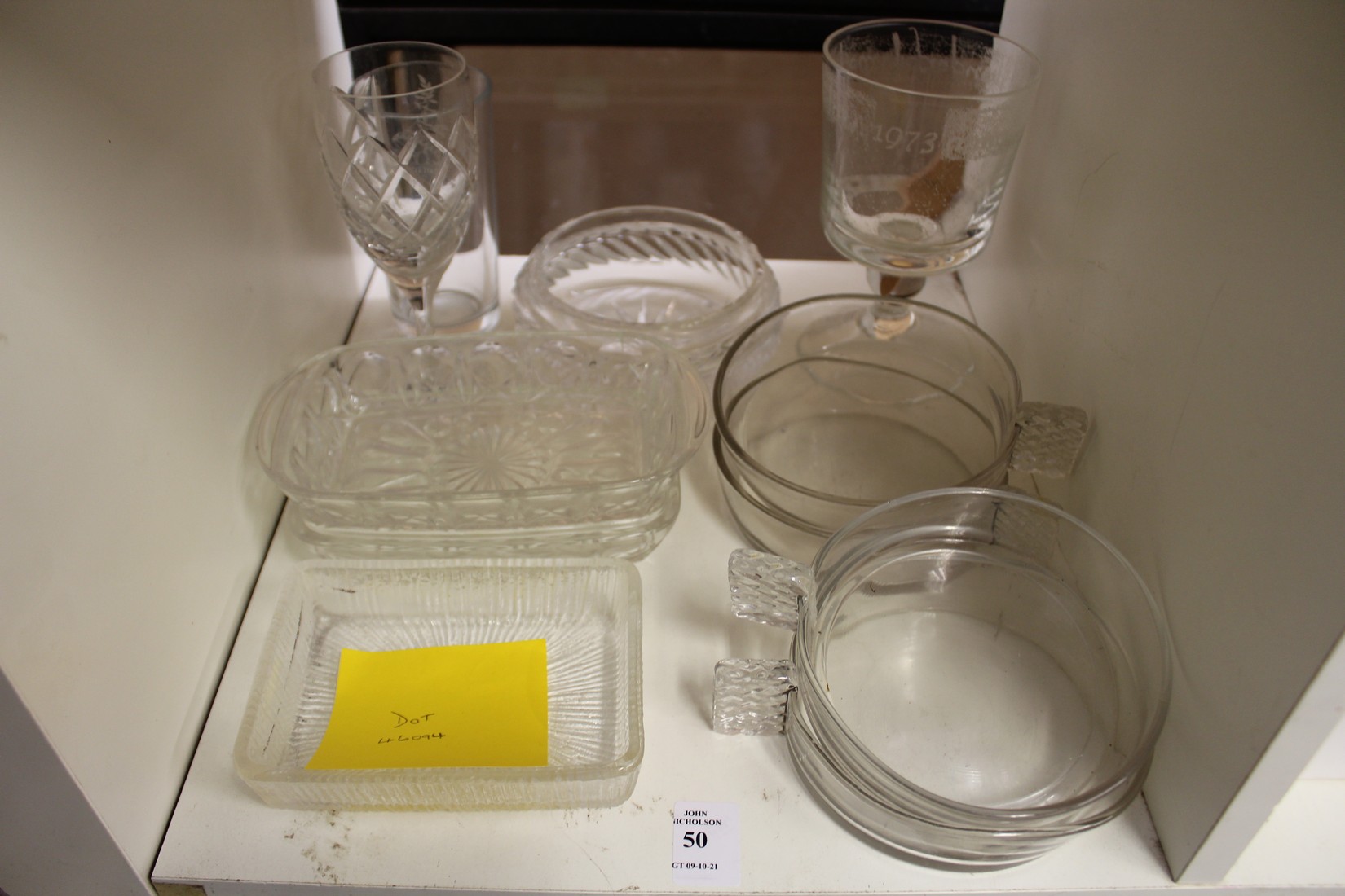 A small group of glassware.