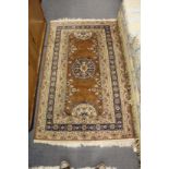 A small Persian rug.