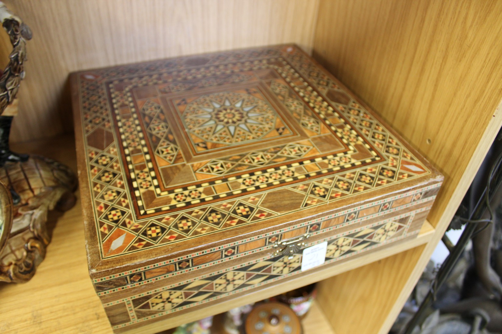 A pair of eastern inlaid jewellery boxes. - Image 2 of 3