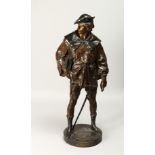 EMILE LOUIS PICAULT (1833 - 1915) FRENCH A good bronze figure of a scholar Signed 2ft 1ins high.