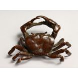 A GOOD JAPANESE BRONZE CRAB