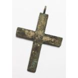 A LARGE ROMAN IRON CROSS 5.5ins long