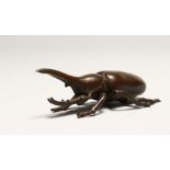 A GOOD JAPANESE BRONZE BEETLE 3ins long