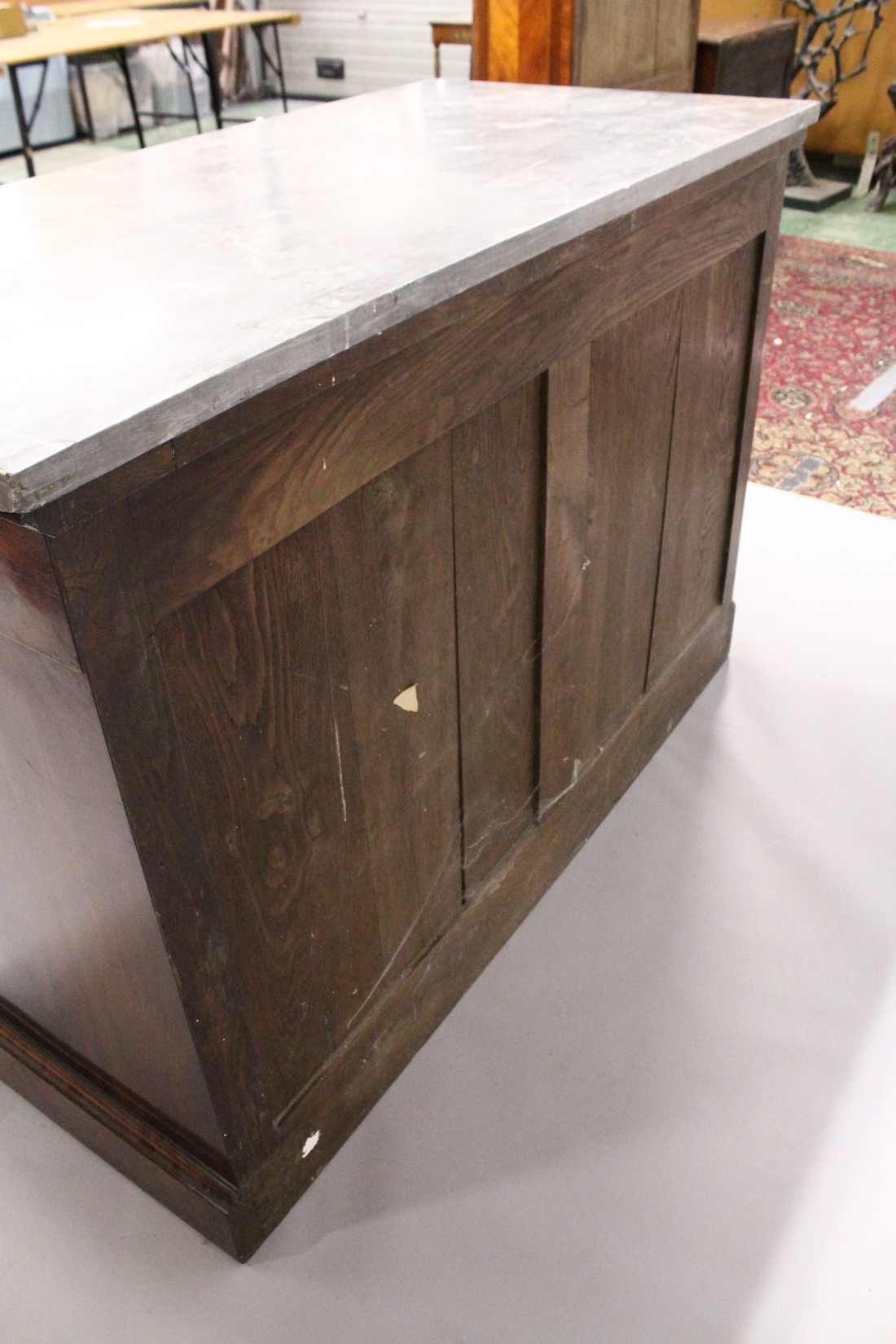 A GOOD 19TH CENTURY FRENCH MAHOGANY, ORMOLU AND MARBLE COMMODE, with a grey veined rectangular - Image 14 of 18