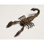 A GOOD JAPANESE BRONZE SCORPION 3.5ins long