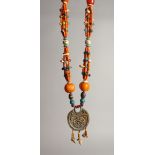 A TRIBAL AMBER NECKLACE