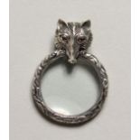 A SILVER FOX PENDANT