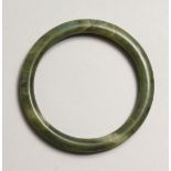 A GREEN JADE BANGLE