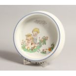 A BABY'S SHELLY, MABEL LUCY ATTWELL FEEDING DISH with rhyme. 7ins diameter.