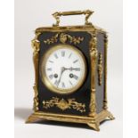 A FRENCH "PENDULE VOAGE" MANTLE CLOCK by JAPY FRERES. C 1880 with 'tick tack' escapement, strikes on