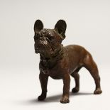 A GOOD JAPANESE BRONZE BULLDOG 3ins long