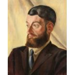 20th Century School, A portrait of a gentleman, oil on canvas laid down, 21" x 17".