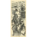 Jacques Villon (1875-1963) 'Fete Champetre', etching with Collectors Guild label verso. 8.75" x 3.