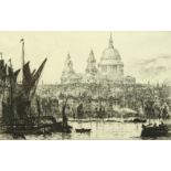 Ernest L. Hampshire (1882-1944) British, St. Paul's London, etching, signed and inscribed in pencil,