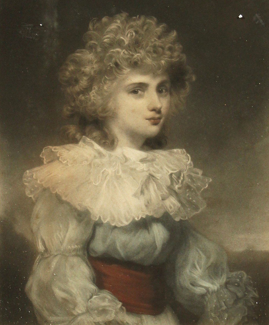 After Reynolds, 'Betty, Duchess of Cambridge', an antique colour print, 11" x 9".