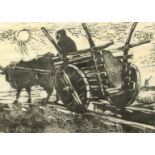 20TH Century School, circa 1965, 'Bydlow, The Polish Ox Cart, Series II', woodblock, inscribed and