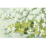 Charles Frederick Tunnicliffe (1901-1979) Ducks and magnolia, photolithograph, signed in pencil
