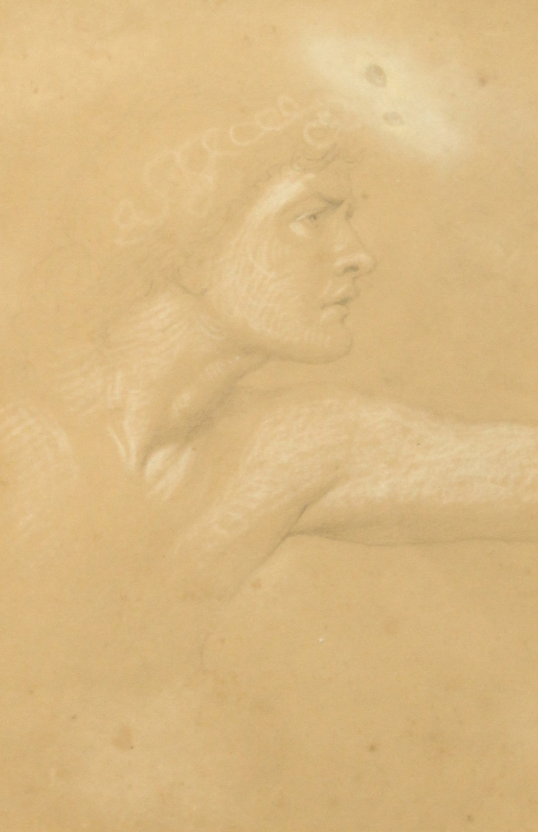 Attributed to Evelyn de Morgan (1855-1919) British, A study of a classical figure, chalk and crayon,